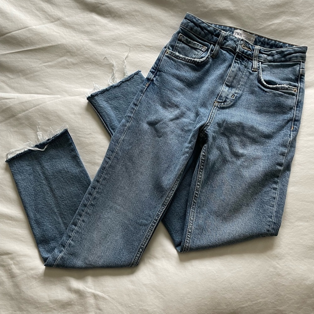 Zara Jeans Slim Straight Blue Size USA 0 (EUR 32)